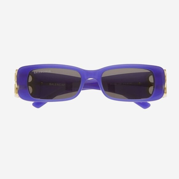 NEW BALENCIAGA DYNASTY MICRO VIOLET SUNGLASSES FEATURING BB LOGO BB0096S 004 - Picture 1 of 7
